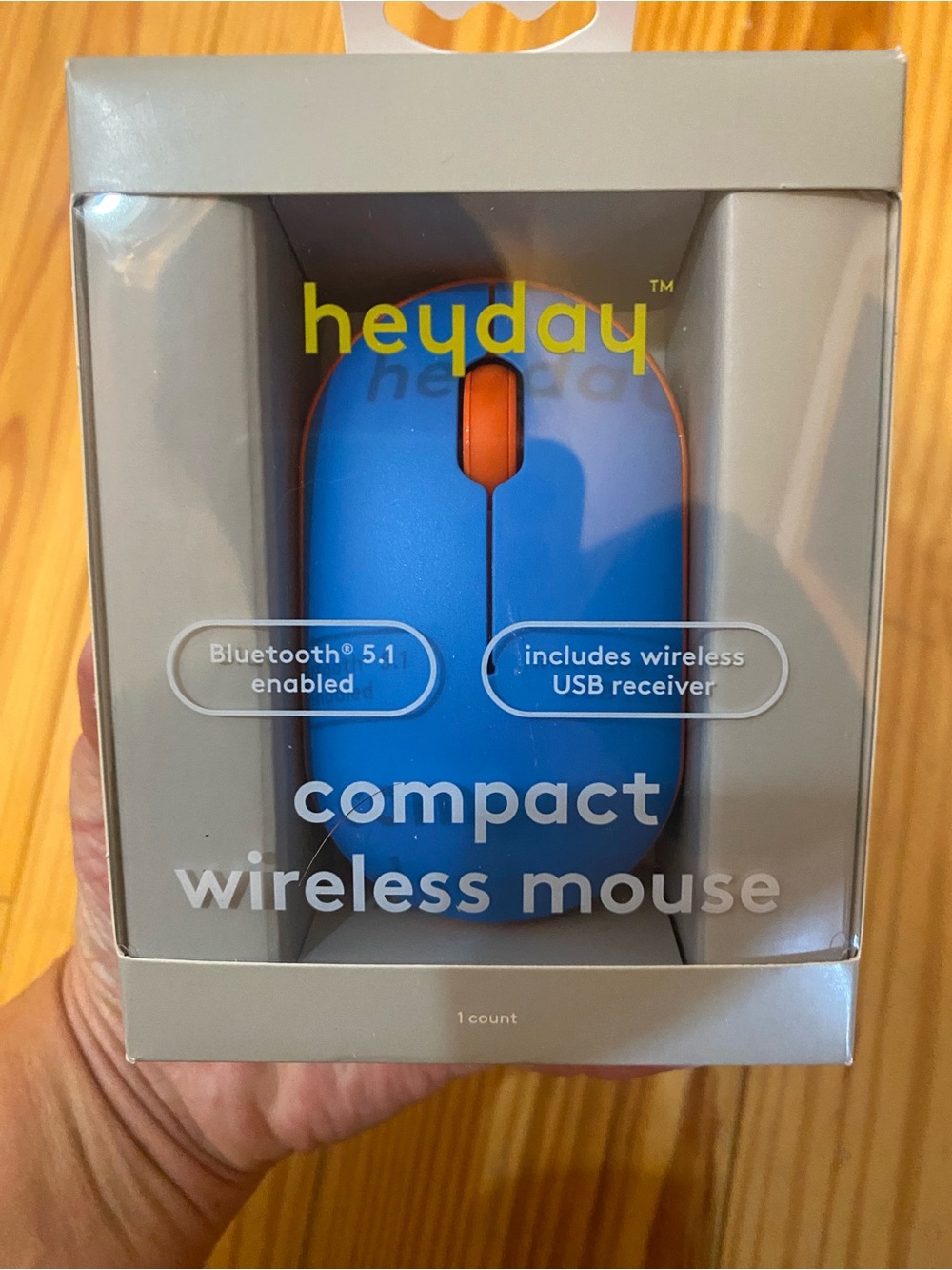 heyday Blue and Orange Compact Wireless Mouse